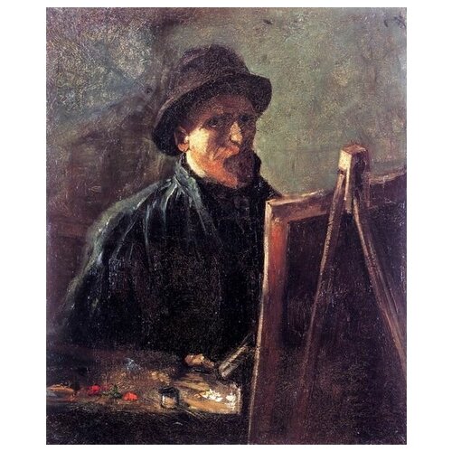           (Self-Portrait with Dark Felt Hat at the Easel)    40. x 48. 1680