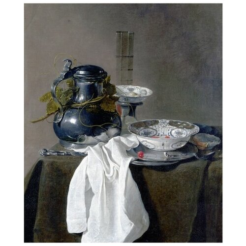           (Still Life with a Pewter Flagon and Two Ming Bowls)   50. x 60. 2260