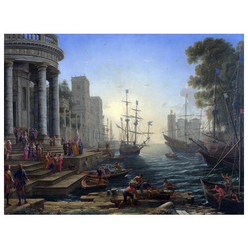          (Seaport with the Embarkation of Saint Ursula)   40. x 30. 1220