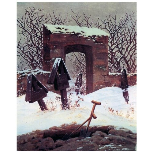       ( ) (Cemetery in the Snow (Winter Landscape)    30. x 37. 1190