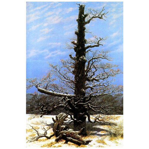       (Oak tree in the snow)    30. x 45. 1340