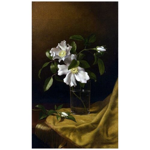        (Cherokee Roses in a Glass on Gold Velvet Plush)    40. x 68. 2170