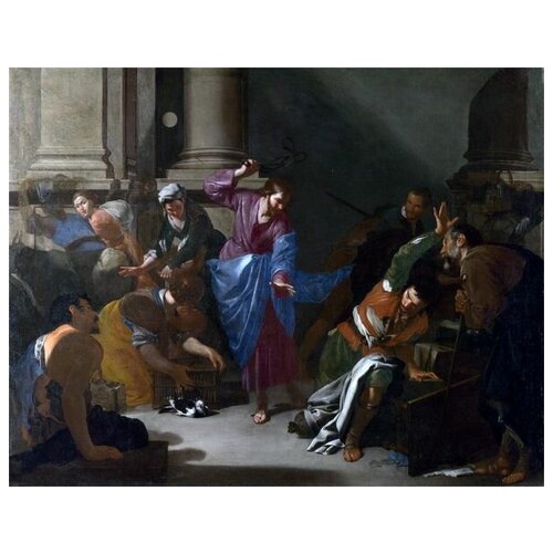     (Christ driving the Traders from the Temple)   38. x 30. 1200