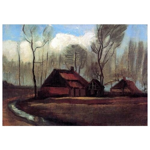       (Farmhouses Among Trees)    43. x 30. 1290