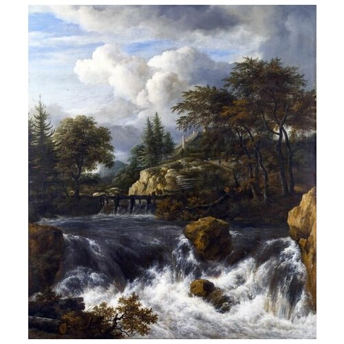        (A Waterfall in a Rocky Landscape) и   30. x 35. 1120