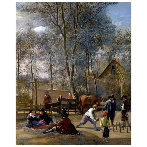       (Skittle Players outside)   40. x 50. 1710