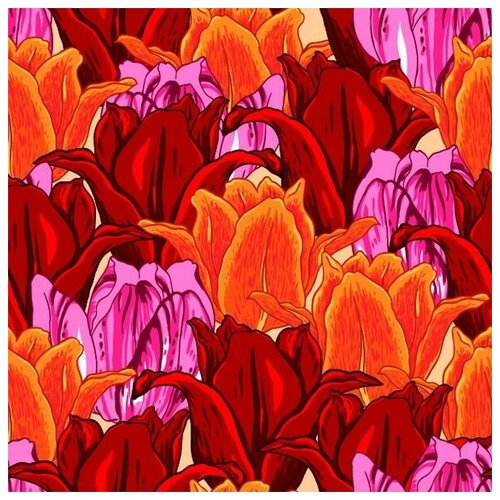      (Red tulips) 1 30. x 30. 1000