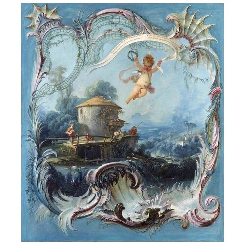        (The Enchanted Home - A Pastoral Landscape Surmounted by Cupid)   50. x 59. 2250