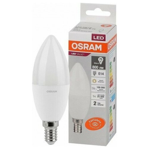  LED  LV CLB 75 10W E14 3000K 800lm  11439 (10/.) Osram 1525