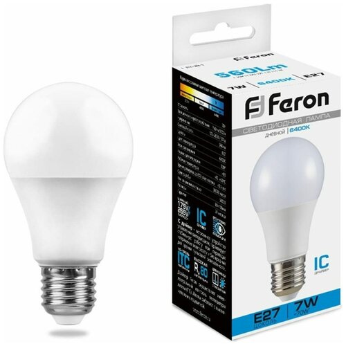 ����� ������������ Feron E27 7W 6400K ��� ������� LB-91 25446 90�