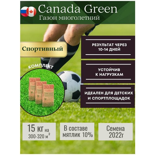 Газонная трава семена спортивный 15 кг Канада Грин 