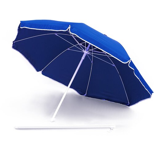 Зонт пляжный круглый складной с металлической ручкой, с клапаном, 220 см, бордовый 2400р