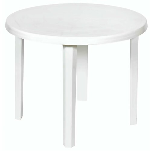 Стол садовый круглый 85.5x71x85.5 см, пластиковая мебель для дачи, банкета, кафетерия, цвет бриллиант, практичный материал с огромным разнообразием фо 3690р