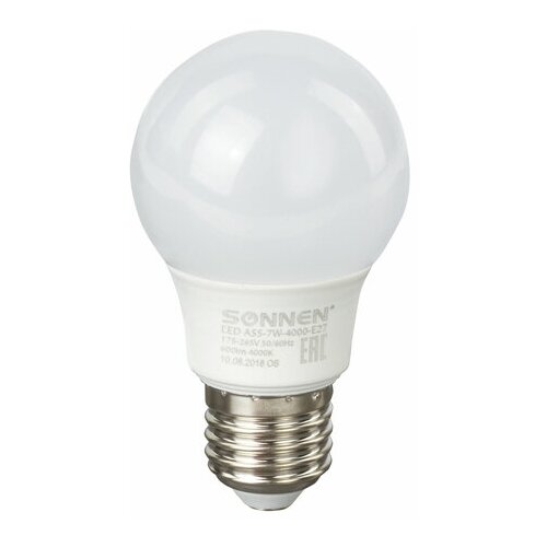   SONNEN, 7 (60) ,  27, ,   , 30000 , LED A55-7W-4000-E27, 453694 137