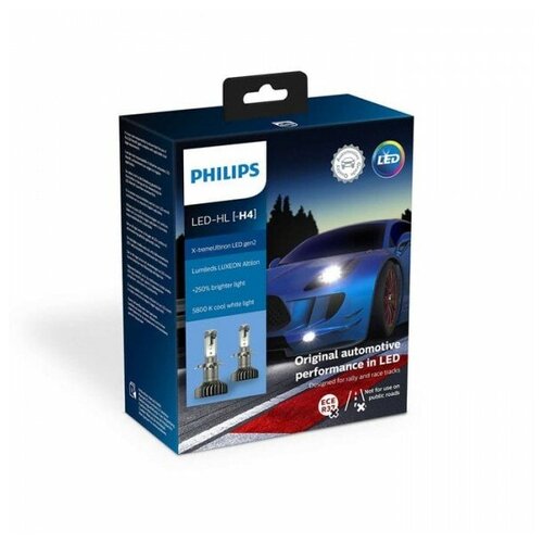   H4 X-Tremeultinon Led Hi/Lo Brighter 5800k 2.. Philips . 11342XUWX2,  21066  Philips