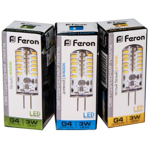 ����� ������������ LED 3�� 12� G4 ������� ����������. 25533 FERON 184�