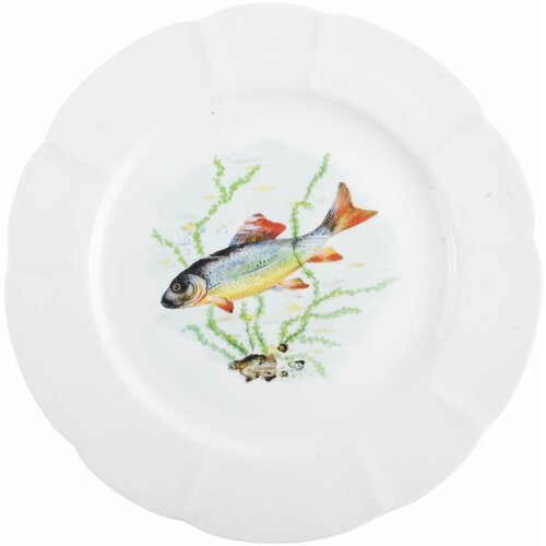Винтажная тарелка для рыбных блюд 
