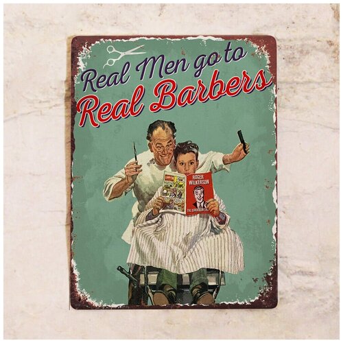 �������� �������� Real men go to real barber, ������, 30�40 �� 1275�