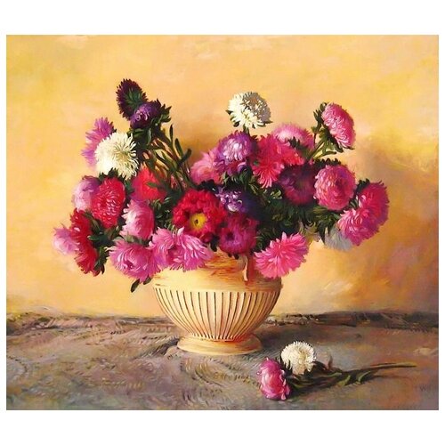        (Flowers in a vase) 58 58. x 50.,  2200   