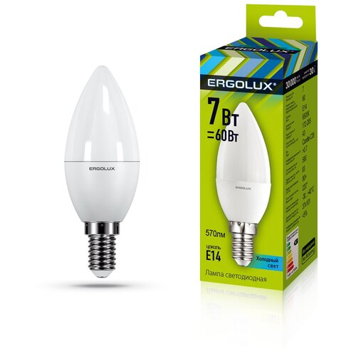   Ergolux LED-C35-7W-E14-6K 77