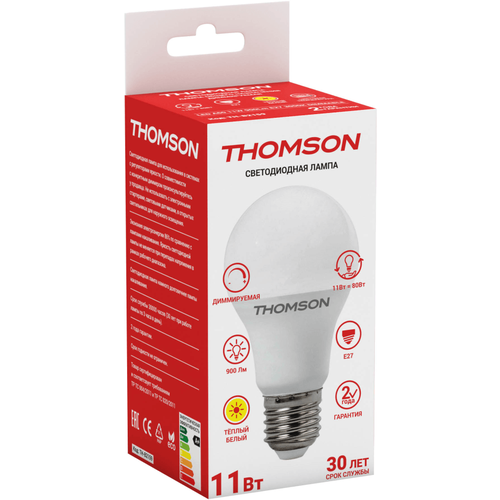 THOMSON LED A60 11W 900Lm E27 3000K DIMMABLE 538