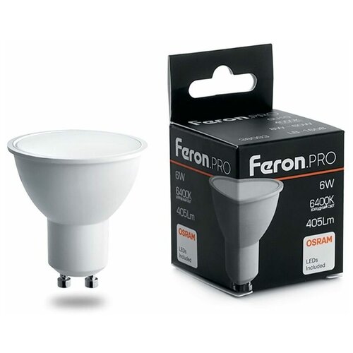 ����� ������������ LED 6�� 230� GU10 ������� Feron.PRO OSRAM 207�