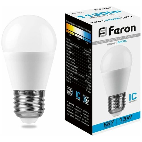    13W E27 6400K LB-950 G-45  (Feron),  140  Feron