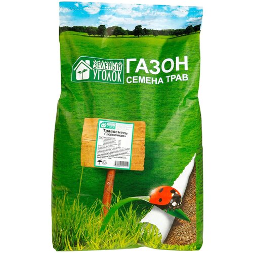 Семена газона Зеленый уголок смесь трав Солнечная 10 кг 4497р
