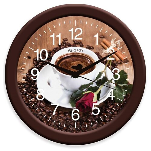 Часы настенные кварцевые ENERGY модель ЕС-101 кофе 390р