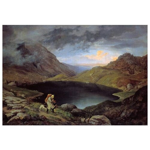 ����������� �� ������ ����� � ����� (Lake in the mountains) �2 ������ ������-����-������ 43��. x 30��. 1290�