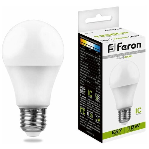    Feron LB-94 15 230V E27 4000K A60,  176  Feron