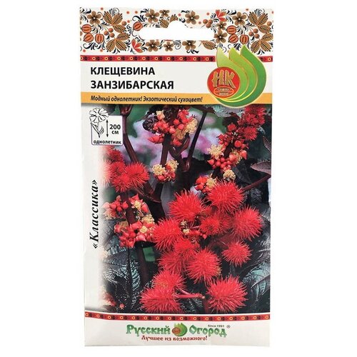 Клещевина Занзибарская, семена Русский огород 5шт 271р