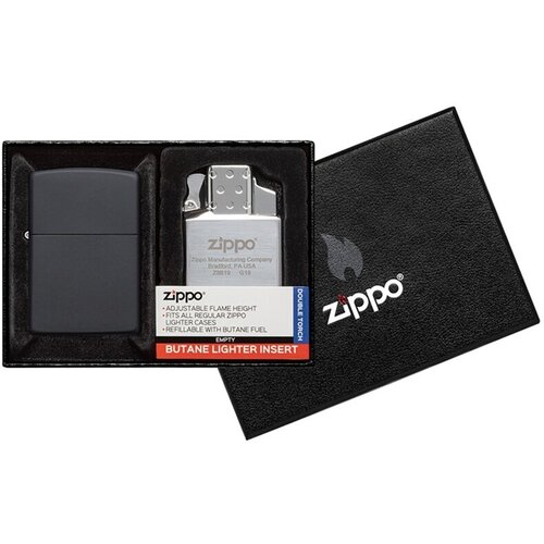 ���������� ����� 218-090204 ��������� ���������� Zippo 218 Black Matte + ������� ���� Zippo 65827 ������� ����� 7640�