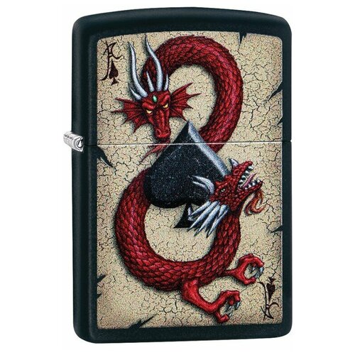     ZIPPO Classic 29840 Dragon Ace Design   Black Matte     ,  5100  Zippo