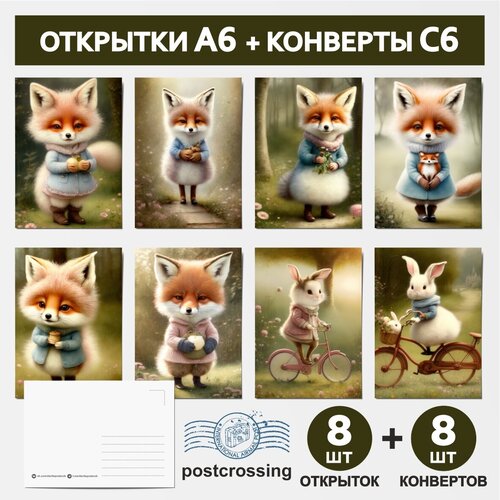 ����� �������� �������� ��� �������������: �������� �6 - 8 ��, �����-������� �6 - 8 ��, postcrossing / ����� - �23 / postcard_8_postcrossing_A6_set_23 459�