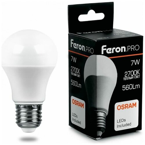    Feron. PRO   Feron. PRO LB-1007  E27 7W 2700K OSRAM LED 38023,  159  Feron