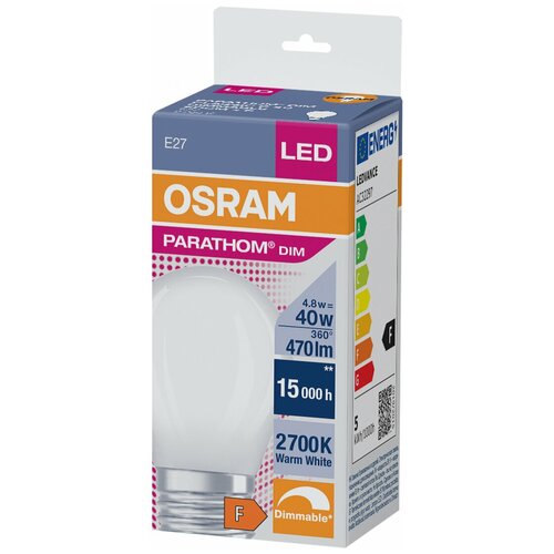    Osram Parathom DIM CL P GL FR 40 dim 4,8W/827 E27 .,  938  Osram