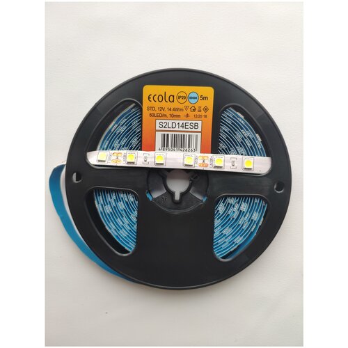 Ecola LED strip STD 14.4W/m 12V IP20 10mm 60Led/m 6000K 14Lm/LED 840Lm/m     5. 326