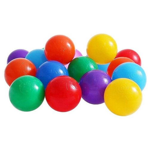 Шарики для сухого бассейна с рисунком, диаметр шара 7,5 см, набор 30 штук, разноцветные 710р