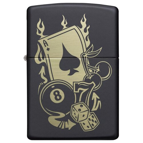    ZIPPO 49257 Gambling Design   Black Matte -   4760