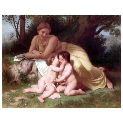 ����������� �� ������ ������� ������� ����������� �� ������ (Young-Woman Contemplating Two Children Who Sembrassent) ����� ������ ������ 38��. x 30��. 1200�