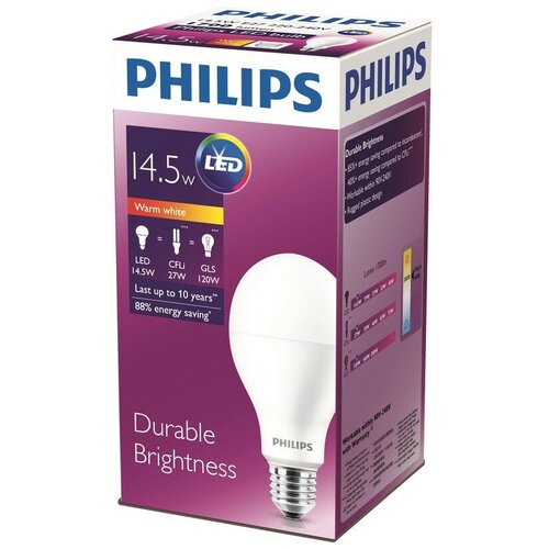   PHILIPS LEDBulb 14.5W E27 3000K 578