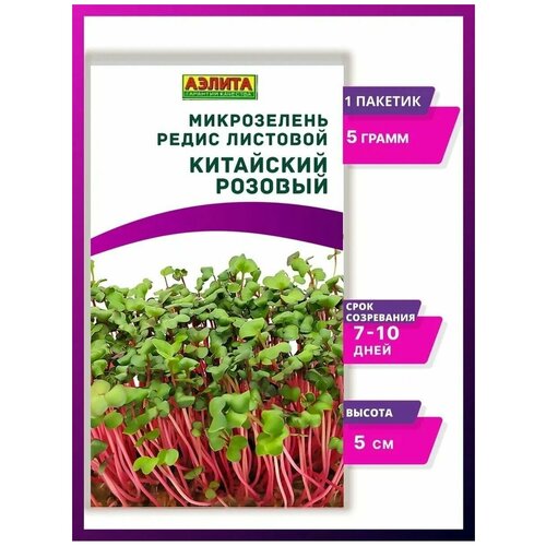 Семена Микрозелени Редис листовой - 1 упаковка 113р