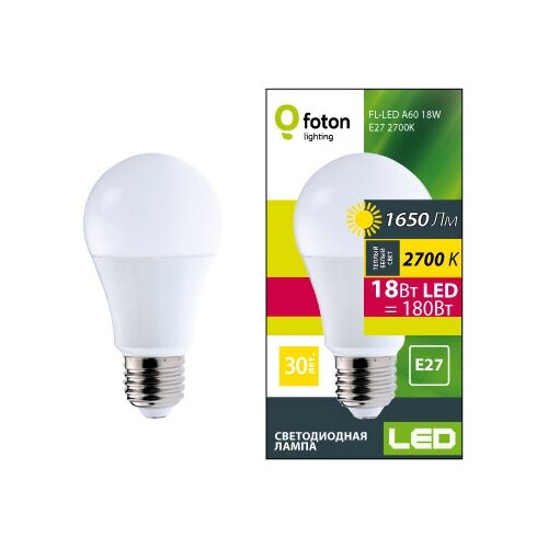   Foton Lighting  A E27 18 220 1650 2700  ,  10 1425