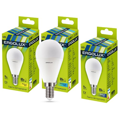   Ergolux LED-G45-9W-E14-3K 79