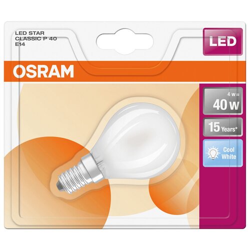  Osram / Ledvance LED STAR CLAS P 40 FR 4 W/4000 K E14,  608  LEDVANCE