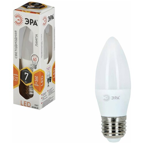   , 7 (60) ,  E27, ,   , 30000 ., LED smdB35-7w-827-E27 444