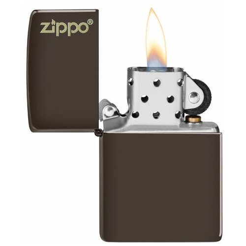    ZIPPO Classic 49180ZL ZIPPO Logo   Brown Matte 5100