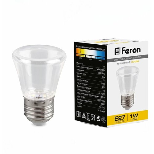    Feron LB-372   E27 1W 2700K,  55  Feron