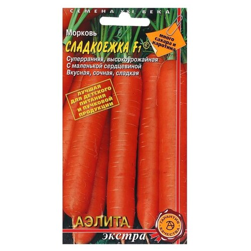 Морковь Сладкоежка 0,25г Позд (Аэлита) 48р